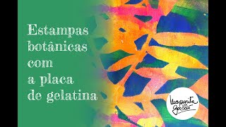 Como fazer estampas botânicas com a placa de gelatina [upl. by Eniamahs127]