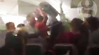 Dubai plane crash chaotic scenes inside plane after crashlanding at Dubai airport [upl. by Kus426]