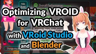 How to Optimize your VRoid Model for VRChat using VRoid Studio and Blender [upl. by Airdnoed42]