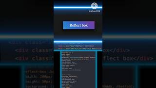 Reflect box using css code [upl. by Arly86]