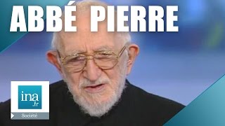 LAbbé Pierre dresse le bilan de 50 ans daction au sein dEmmaüs  Archive INA [upl. by Anidene]