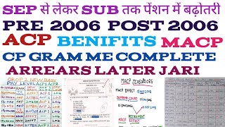 ACP AUR MACP BENEFITS PRE 2006 POST 2006 SEP से लेकर सूबेदार तक बेसिक में बढ़ोतरी पेंशन में बढ़ोतरी [upl. by Erskine669]