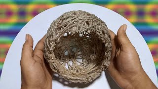 How to Make Bird Nest using Rope  Best out of waste material [upl. by Alet]