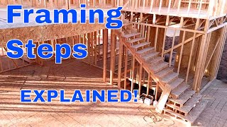 Step framing explained How to build any staircase diy [upl. by Arenat]