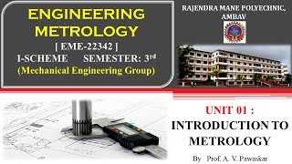 INTRODUCTION TO METROLOGY Part01EME22342 [upl. by Liag350]