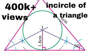 How to construct incircle of a triangle [upl. by Manya]