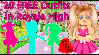 20 FREE Outfits In Royale High  Royale High Outfit Ideas [upl. by Alaric443]