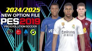 PES 2019  NEW OPTIONFILE 242025 SMOKEPATCH  61024  PC [upl. by Nonnahsal]