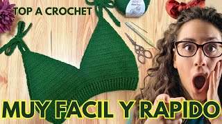 LOS VENDO POR DOCENA 🤩  TOP A CROCHET FÁCIL Y MUY RAPIDO [upl. by Valonia]