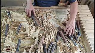 Wood carving is so easy in the hands of an artisan that it takes him only eight minutes to complete [upl. by Chally]