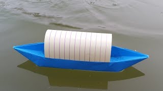 How to make a Paper Boat that Floats on Water  Origami Boat making tutorial [upl. by Camroc544]