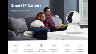 Mi 1080p Full HD WiFi Smart Security Camera 360° Viewing Area Intruder Alert  Night Vision [upl. by Eniksre]