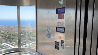 Epic Glass ThyssenKrupp Synergy Traction Lift  Mijas Panoramic View Mijas Pueblo Malaga Spain [upl. by Eelik]