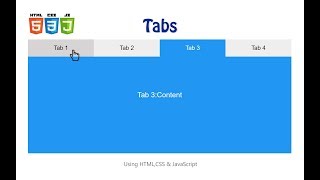 How to create tabs using HTML CSS and JavaScript [upl. by Eelatan]