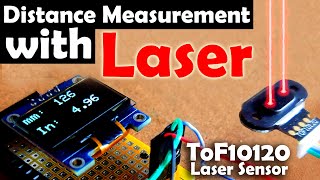 TOF10120 Laser Range Sensor with Arduino to Measure Distance  Oled Display laser for measurements [upl. by Joashus]