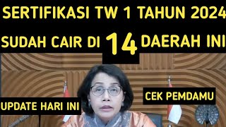 SERTIFIKASI TRIWULAN 1 TAHUN 2024 SUDAH CAIR DI 14 DAERAH INI [upl. by Roddie]