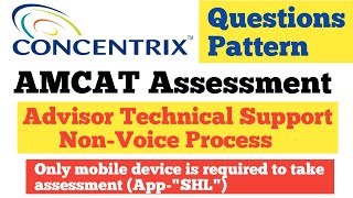 Concentrix AMCAT Assessment Questions  Concentrix Technical Support Assessment  Concentrix AMCAT [upl. by Schroder]