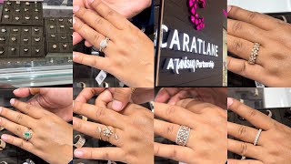 Latest offer 😍 Caratlane diamond ring designs with price and wt  Diamond engagement ringwedding [upl. by Noiemad]