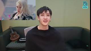 Stray Kids Bang Chan reaction to Somi  XOXO [upl. by Rotman491]