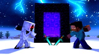 Minecraft Fight Animation  Herobrine Steve VS Entity 303 [upl. by Tnafni]