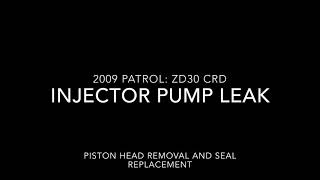 ZD30 CRD Injector pump seal replacement [upl. by Youlton]