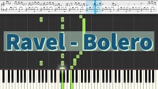 Ravel  Bolero  Synthesia Piano Tutorial [upl. by Goeselt672]