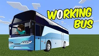 How to Build a Working Bus in Minecraft [upl. by Kciv]