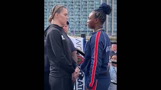 Clarissa Shields and Savannah Marshall Faceoff for the first time to kick off Fight Week shorts [upl. by Omle]