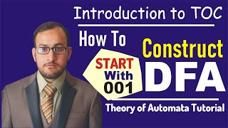 DFA Example  How to Construct DFA in TOC strings with 001 [upl. by Atsok]