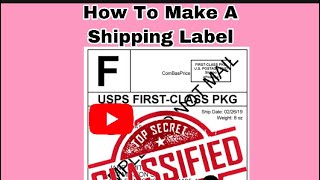 HOW TO MAKE A SHIPPING LABEL AT HOME SUPER EASY [upl. by Simmons]