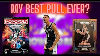 Massive Rookie Parallel Hit 202324 Panini NBA Prizm Monopoly Blaster Box Review [upl. by Alexina890]