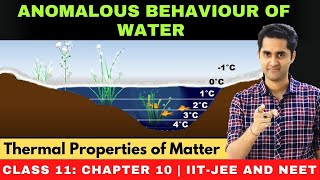 Thermal Properties of Matter  Anomalous behaviour of water  Class 11 Chapter 11  JEE  NEET [upl. by Duck]