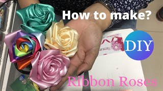 How to make DIY ribbon rose 12 Туузаар сарнай хийх арга заавар 12 [upl. by Ssidnak]