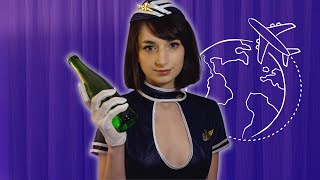 ASMR  First Class Flight Attendant Roleplay ✈️ soft spoken [upl. by Kreiker]