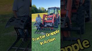 Grapple Is a Labor Saver With Loose Hay hay grappleloader tractorattachments [upl. by Anitnelav6]