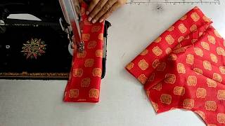 Simple blouse cutting and stitching Very Easy Method Full Video [upl. by Eriuqs]