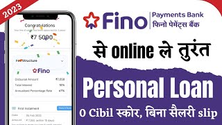 Fino Bank Personal Loan  Fino Bank Se Loan Kaise Le  Fino Payment Bank Se Loan Kaise Le [upl. by Adhamh]