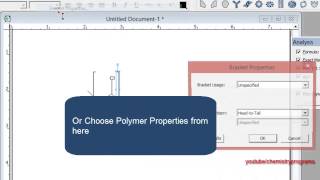 ChemDraw tutorial 17 Draw Polymer [upl. by Nitsej]