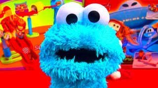 Cookie Monster Sesame Street Playskool Cute Plush Toy by Hasbro Toys  Cookie Monster Bit My Finger [upl. by Prestige332]