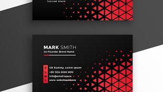 Creating a Professional Business Card with Pattern  Coreldraw Tutorials [upl. by Lilli]