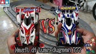 ミニ四駆 Beat Magnum VS Buster Sonic  Tamiya VS Auldey 2019  Test RunTrack Sungaipakning [upl. by Elay994]