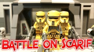 Lego Star Wars battle on Jedha brickfilm Rogue1 [upl. by Schapira210]