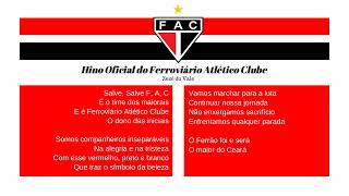 Ferroviário Atlético Clube  Hino Oficial [upl. by Sachiko]