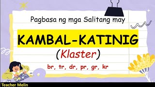 KAMBAL KATINIG KLASTER br tr dr pr gr kr [upl. by Chem72]