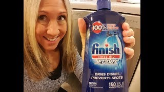 Finish Jet Dry Rinse Aid for Dishwashers  KimTownselYouTube [upl. by Clements]