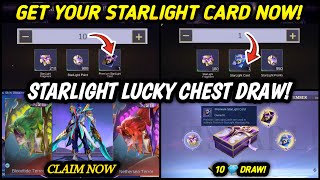 10 💎 DRAW MARTIS NOVEMBER STARLIGHT SKIN CLAIM NOW  LUCKY CHEST DROP RATE amp REVIEW  MLBB [upl. by Ayom]