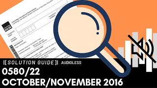 058022 OctoberNovember 2016 Marking Scheme MS [upl. by Russian]