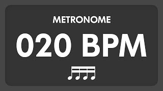 20 BPM  Metronome  16th Notes [upl. by Ladnar]