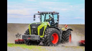 Claas Xerion 5000  Horsch Joker 10 m  500 Chevaux sur 4 roues égales [upl. by Kirit95]