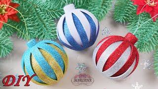 🎄 НОВОГОДНИЕ ИГРУШКИ из фоамирана 🎄 Christmas Ornamets DIY [upl. by Davida790]